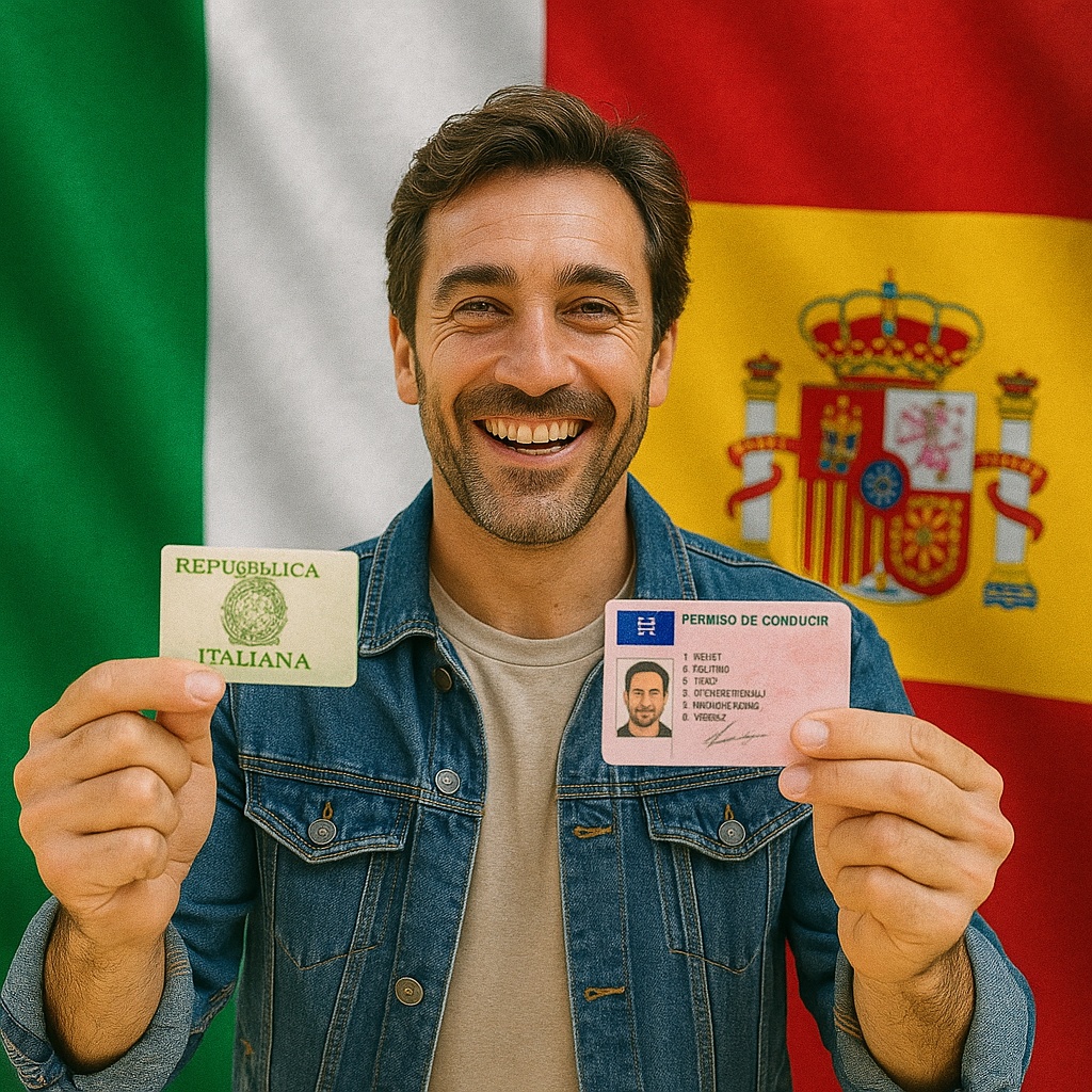 cambiar carnet de conducir italiano a español