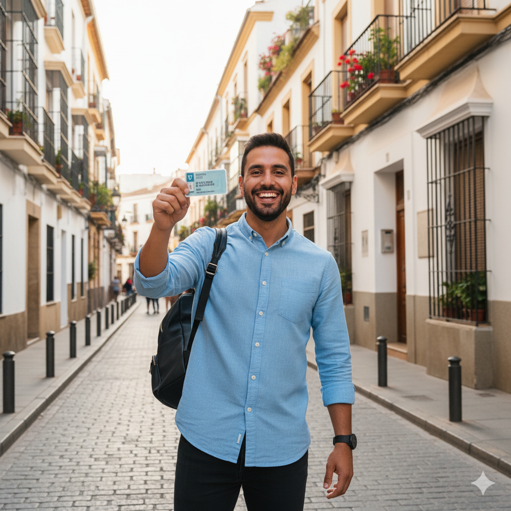 colombiano realizando su Homologar licencia de conducir colombiana en España
